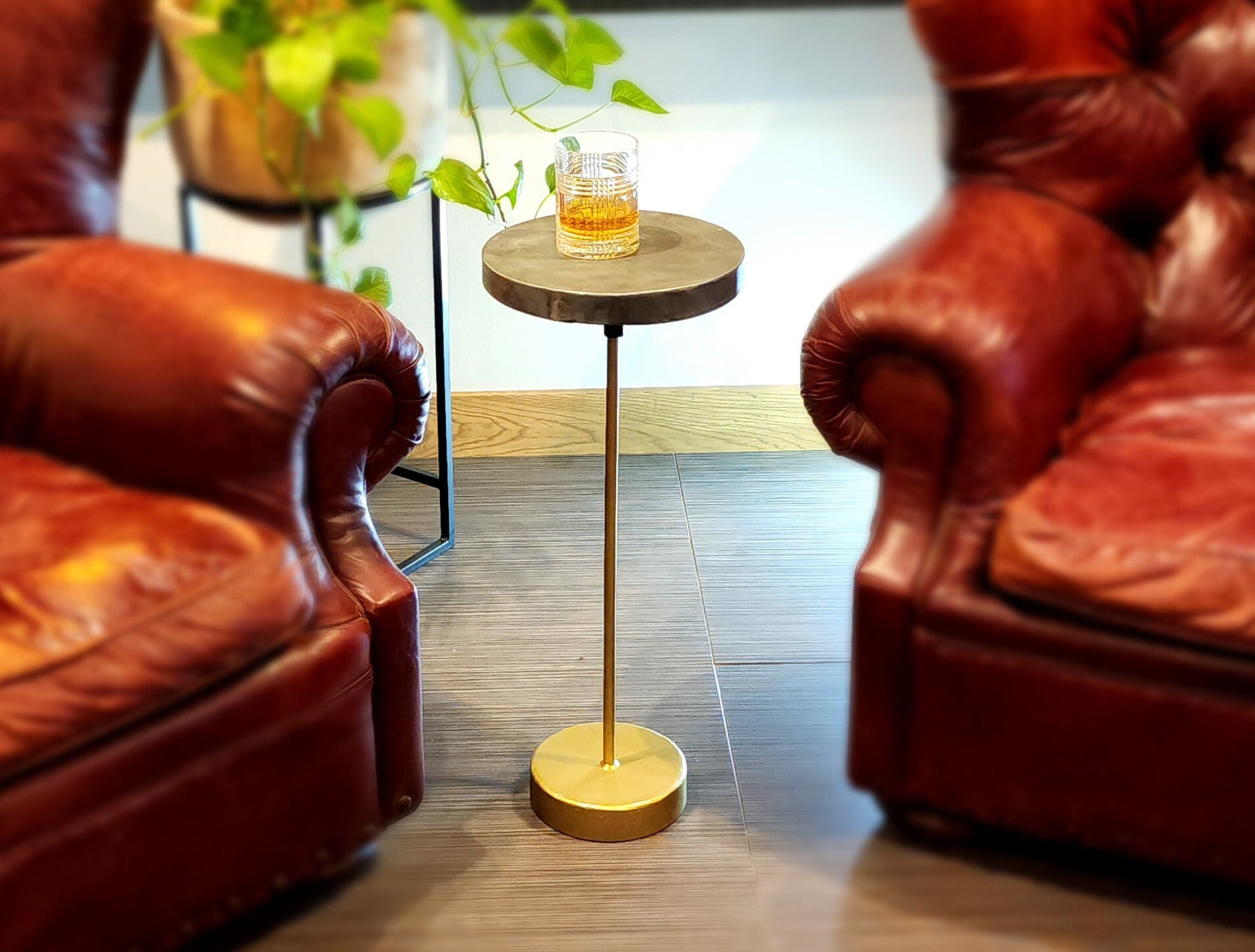 Drink Table / Cocktail Table /martini Table /end Table / Zinc - Etsy