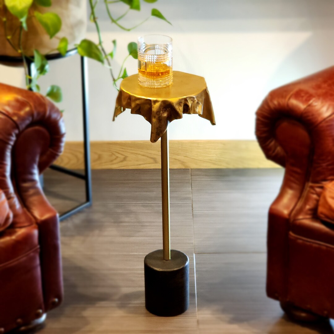 Drink Table / Cocktail Table /brass Drink Table /end Table / Brass ...