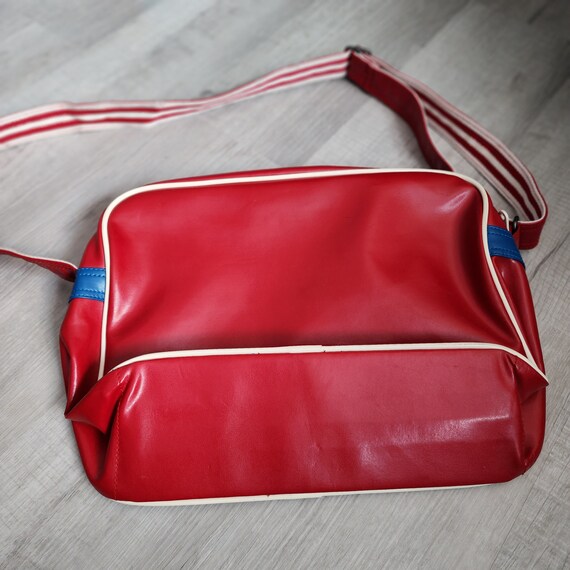 RARE Adidas messenger bag, red and blue Gem