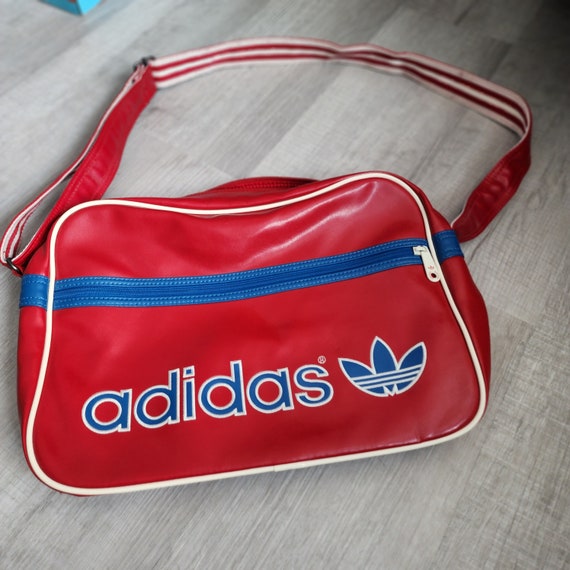 RARE Adidas messenger bag, red and blue Gem