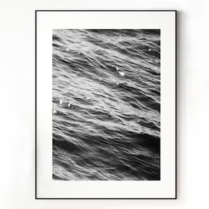 Schwarz Weiß Wellen Druck Digitaler Download Schwarz und weiß Wellen Meereslandschaft Fotografie druckbare Kunst Ozean Wellen Digitaldruck Wand Kunst Poster