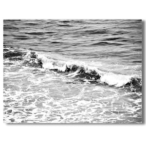 Black and White Ocean Waves Seascape Photography Digital Print Beach Art Print Instant Download Waves Digital Art Coastal Landscape Poster