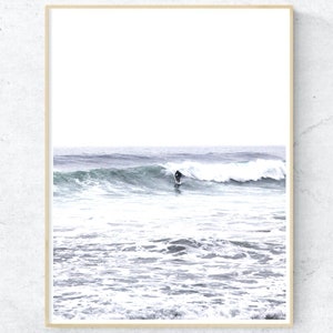 Surfen Fotografie Digitale Kunst Brandung Print Sofortiger Download Seelandschaft Wand Dekor druckbare Kunst Ozean Wellen Digitaler Download Küsten Wandkunst