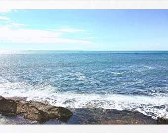 Waves Seascape Photography Digital Print Blue Ocean Waves Imprimible Art Instant Download Coastal Beach Wall Art Digital Download Home Decor