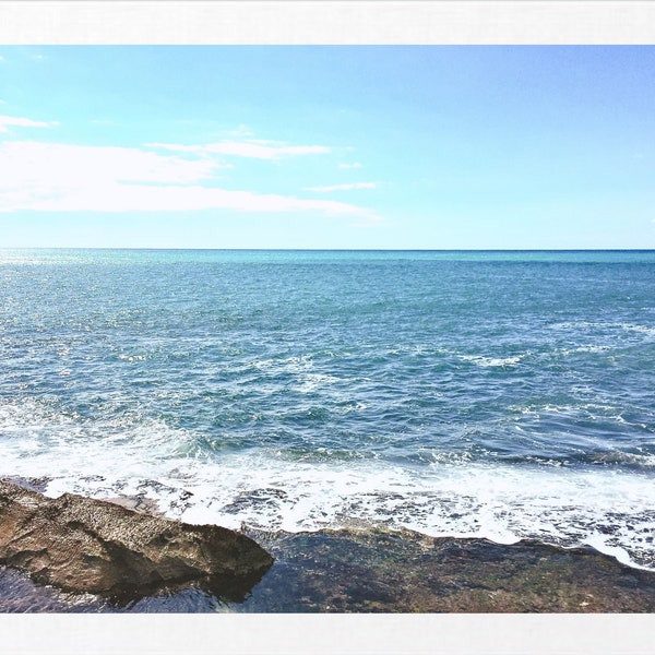 Waves Seascape Photography Digital Print Blue Ocean Waves Printable Art Instant Download Coastal Beach Wall Art Digital Download Home Decor