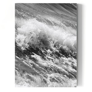 Black and White Surf Print Digital Download Black White Ocean Waves Photography Printable Art Coastal Wall Decor Instant Download Art Print