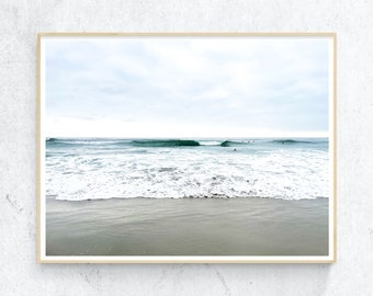 Waves Seascape Photography Digital Download Sand Beach Print Instant Download Ocean Printable Art Surf Wall Art Home Decor Coastal Poster