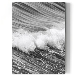 Black and White Surf Photography Digital Download Black White Ocean Waves Printable Art Instant Download Coastal Wall Art Seascape Poster