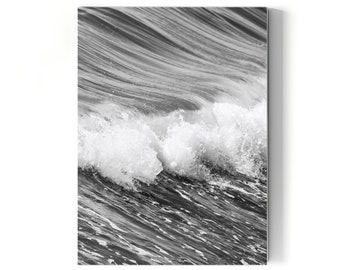 Black and White Surf Photography Digital Download Black White Ocean Waves Printable Art Instant Download Coastal Wall Art Seascape Poster