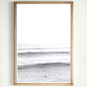 Black and White Ocean Photography Digital Download Black White Surf Print Waves Seascape Printable Art Instant Download Coastal Wall Decor