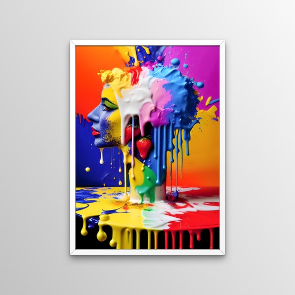 The Evolution Of Abstract Realism In Abstract Art : An AI Perspective, Printable Home Or Office Abstract Realism Wall Art