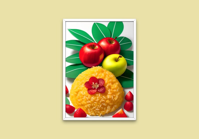 Colorful Printable Fruit Wall Art, Downloadable Dining Room and Kitchen