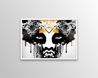 Printable Rorschach Abstract Wall Art, Downloadable Abstract Realism Wall Art Decor, Digital Home And Office Abstract Wall Hangings