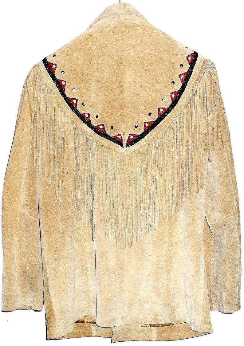  Mens Leather Buckskin Suit Including Shirt and Trouser Mountain  Man Reenactment Suede Red Indian Native American Fringes (Tan Suit, Jacket:  S/W: 30-32) : Clothing, Shoes & Jewelry
