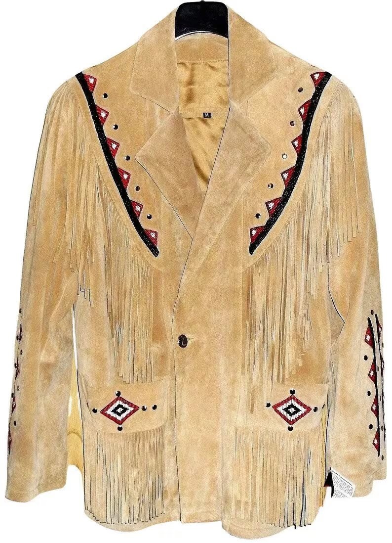 Mens Leather Buckskin Suit Including Shirt and Trouser Mountain Man