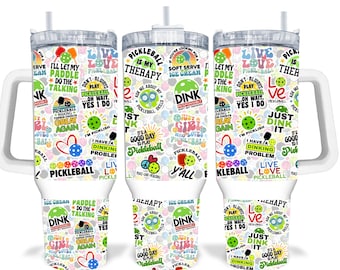 Pickleball Sublimated 40oz Quencher Tumbler