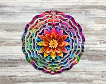 Mandala Wind Spinner / Garden Decor Sublimated