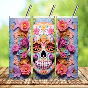 Sugar Skull 20 ounce Sublimation Tumbler