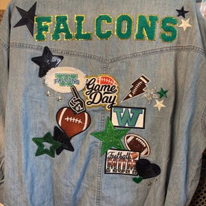 Chemise en jean à patch sport personnalisable