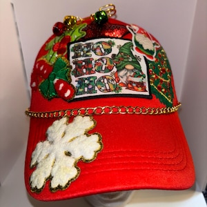 Trucker Patch Hat Ugly Christmas Hat Gnome Theme