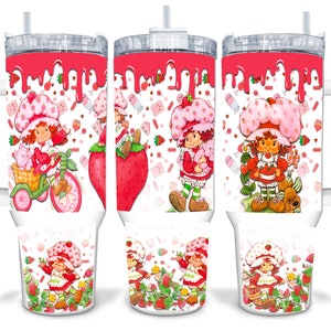 Strawberry Cartoon 40oz Sublimated Quencher Tumbler