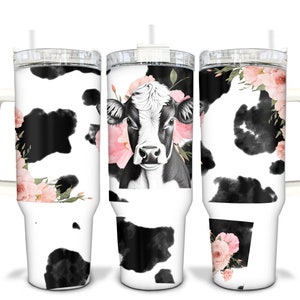 Cow Print Sublimated 40oz Quencher Tumbler