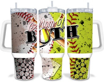 Softball Baseball Mom beider 40 Unzen Sublimation Quencher Tumbler