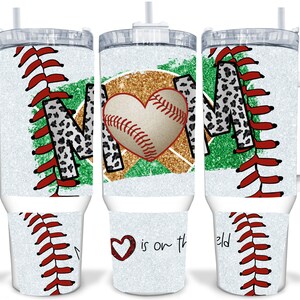 Baseball Mom Mama 40oz Sublimation Quencher Tumbler