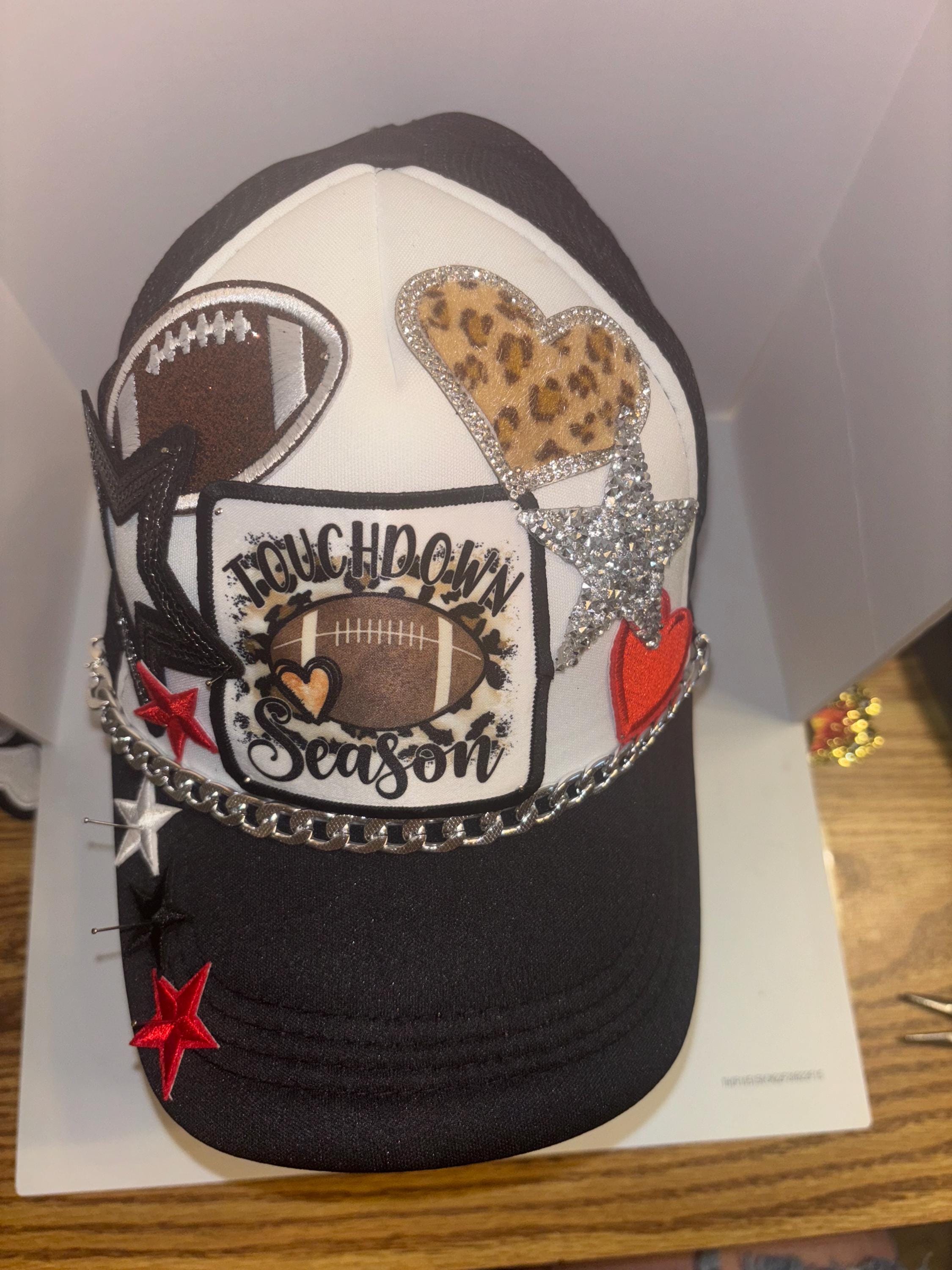Trucker Patch Hat Football Touchdown Season Theme - Etsy display picture 3