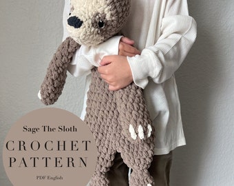 Sage The Sloth Pattern, crochet Sage pattern only