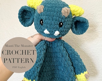 Monti The Monster Pattern, crochet monster pattern only