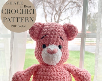 Share the Bear Pattern, crochet bear pattern only