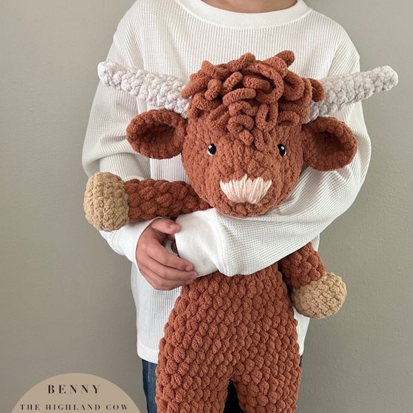 Benny The Highland Kuh Muster | gehäkelte Anleitung nur Highland Kuh