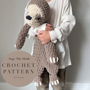 Sage The Sloth Pattern, crochet Sage pattern only