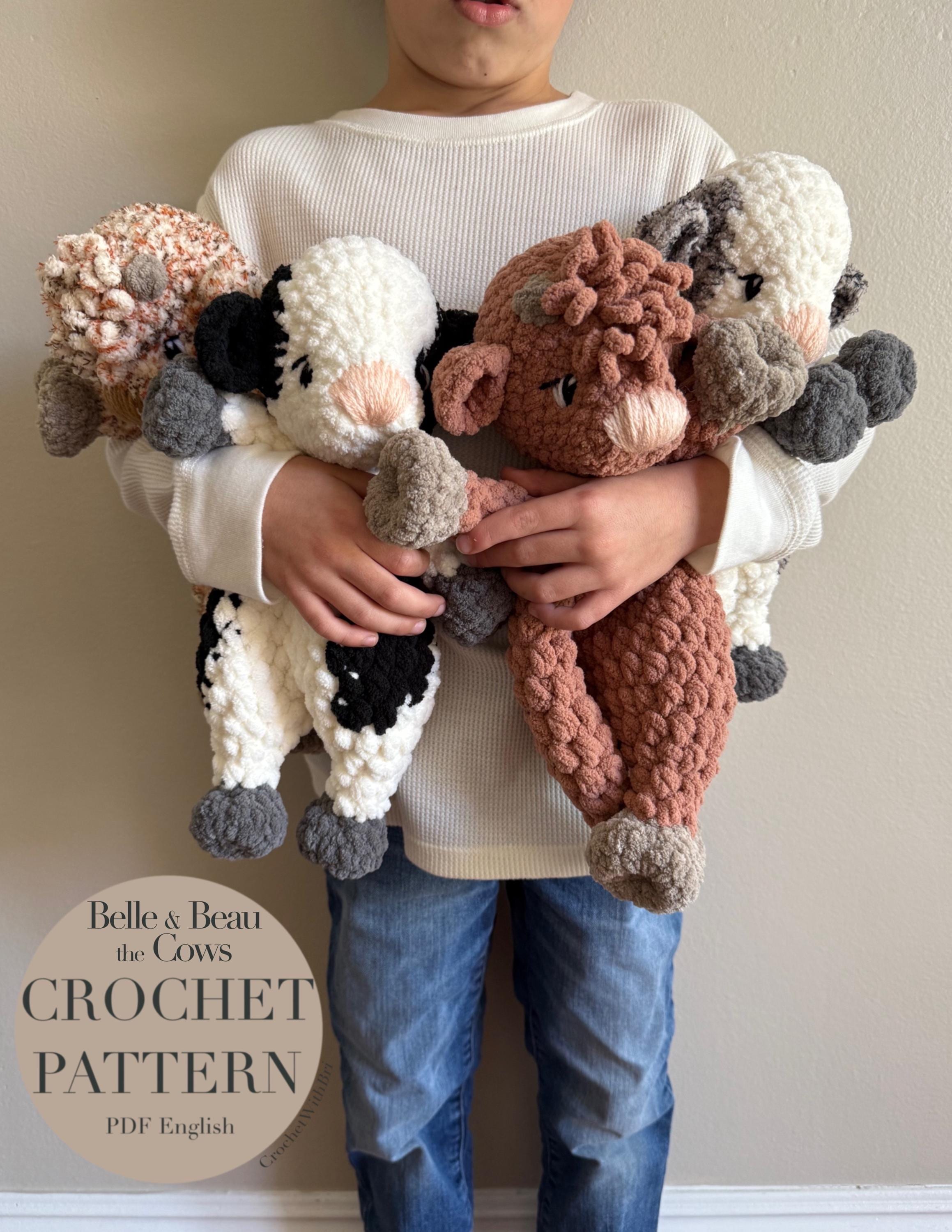 39 Highland Cow Crochet Patterns for Rustic, Fluffy Amigurumi Charm 7 Belle and Beau The Mini Cows Pattern crochet cow