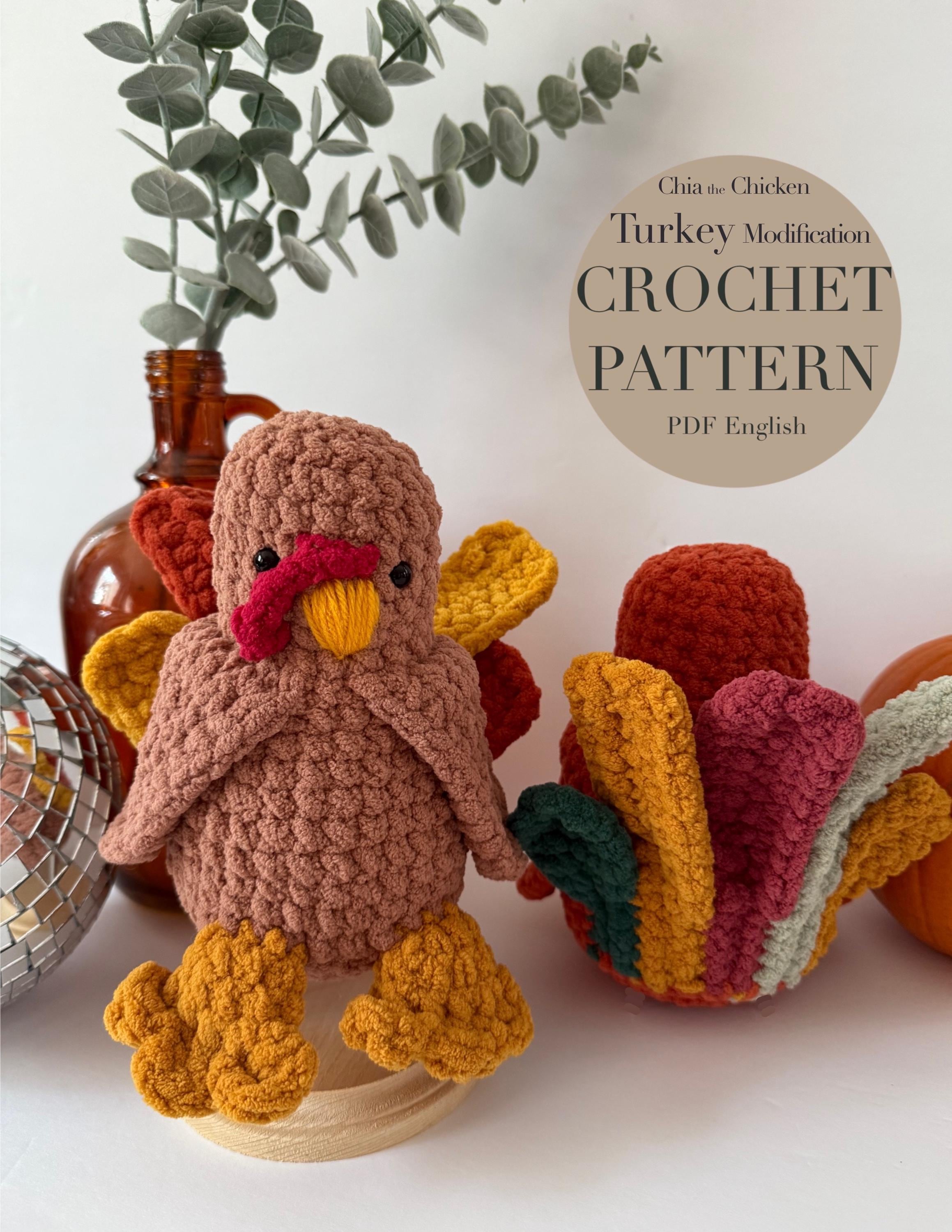 39 Turkey Crochet Patterns for Festive Thanksgiving Decorations 24 Chia the Turkey Pattern crochet turkey pattern only