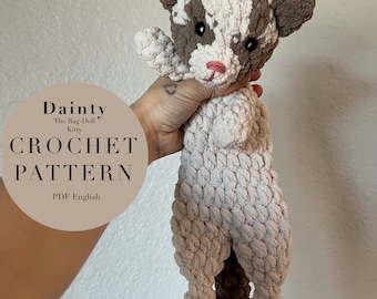 Dainty The Rag-Doll Kitty Pattern, crochet Dainty pattern only