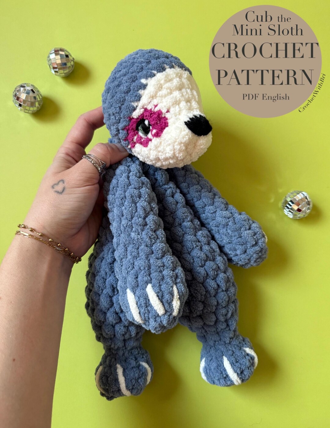 Cub the Mini Sloth Pattern | Crochet Mini Sloth Pattern Only - Etsy