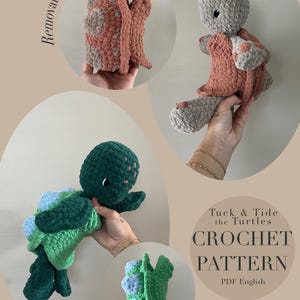 Tuck And Tide Le motif Tortues | Motifs de tortues de mer et de tortues au crochet uniquement