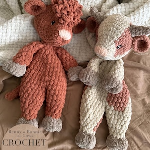 Benny And Bonnie The Cows Pattern | crochet cow and highland cow pattern only