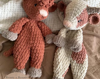 Benny And Bonnie The Cows Pattern | crochet cow and highland cow pattern only