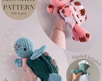 Mini Tuck and Tide The Turtles Pattern | crochet mini tortoise and mini sea turtle patterns only