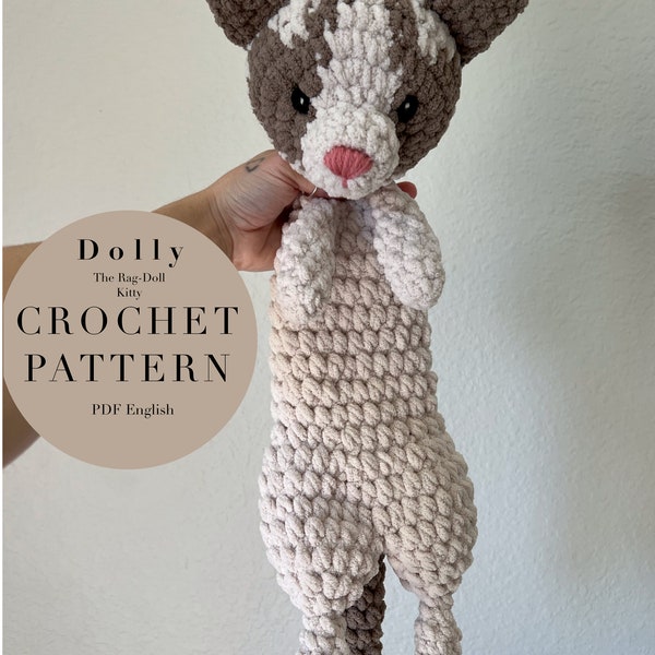 Dolly The Rag-Doll Kitty Pattern, crochet Dolly pattern only