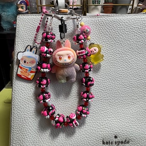 Labubu v3 (bag not included) | bag charms | phone charms | hand painted beads | luminous | trendy labubu bagcharms |