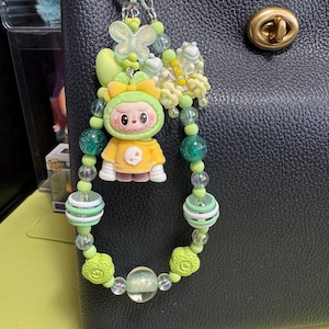 Green Labubu | bag charms | phone charms | keychains | labubu halloween |
