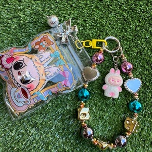 Labubu with Metal color Bag charms | colorful bag charms | phone charms | mini labubu pillow | trending labubu
