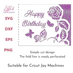 Cricut Joy Karten - 7 Sentimentale Karten mit Schmetterlingen und Rosen Themen Muttertag, Thinking of you, Happy Birthday, jemand besondere Karte