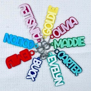 Personalized Name Tag for Backpack | Custom Name Label | Kids Name Keychain | Diaper Bag Name Tag | Custom Lunch Box Tag | School Bag Tag