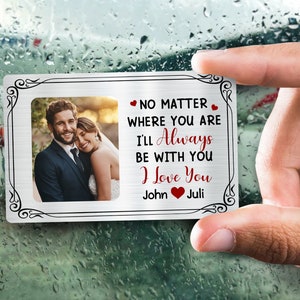 The One Love Personalzed Metal Wallet Card | Boyfrend Gfts