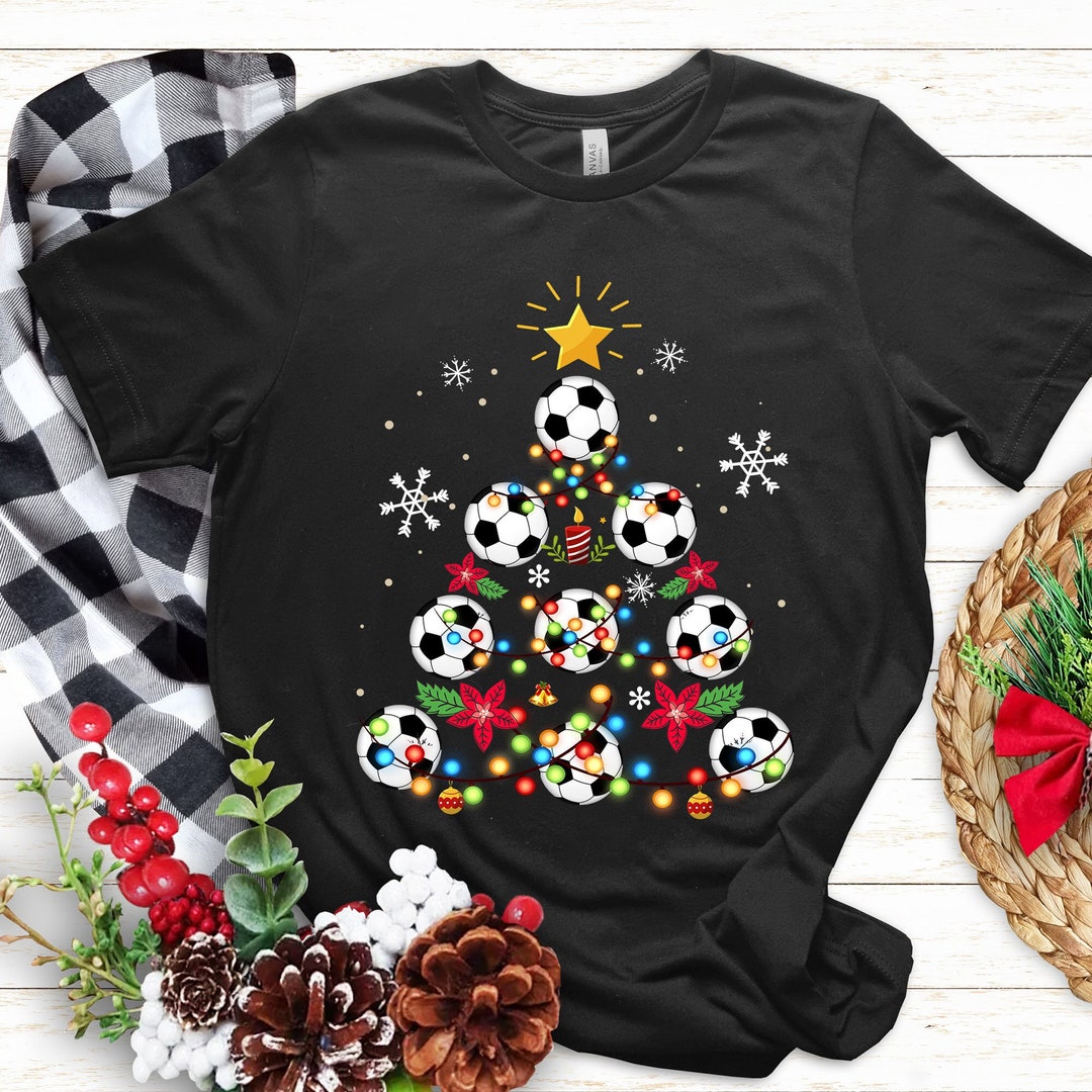 Soccer Football Christmas Tree Gifts Shirt,soccer Christmas Sweatshirt